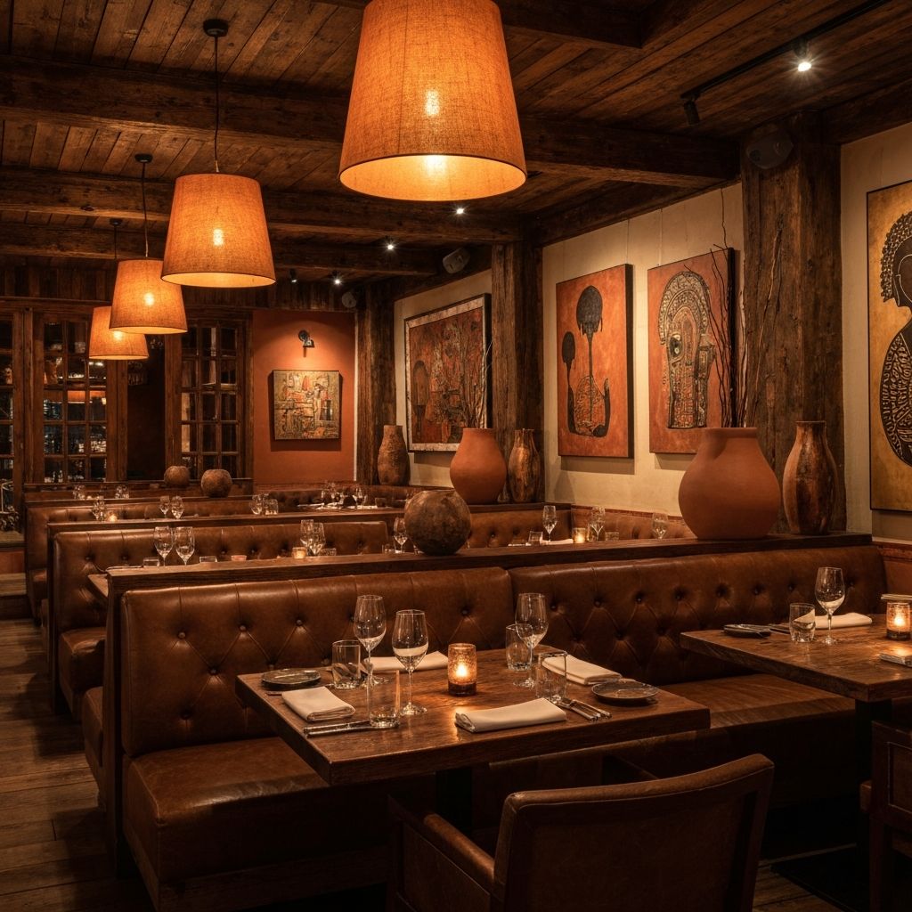 Flo's Kitchen restaurant interior with warm ambient lighting